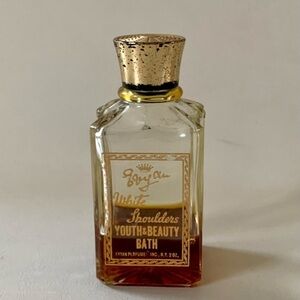 Vintage White Shoulder Youth & Beauty Bath Evyan Perfume 2 Oz. By Evyan